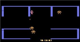 une photo d'Ã©cran de Berzerk sur Atari 2600